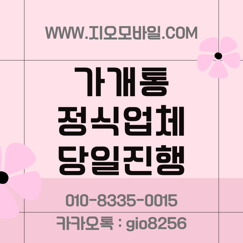 가개통 가개통이란 가개통정의 가개통방법 가개통업체