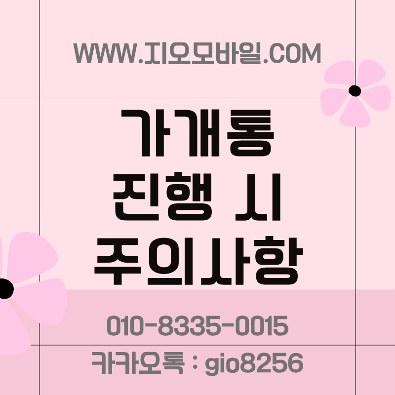 가개통이란 가개통정의 가개통방법 가개통업체 가개통주의사항