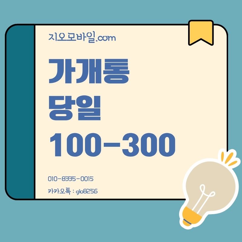 가개통 후기
