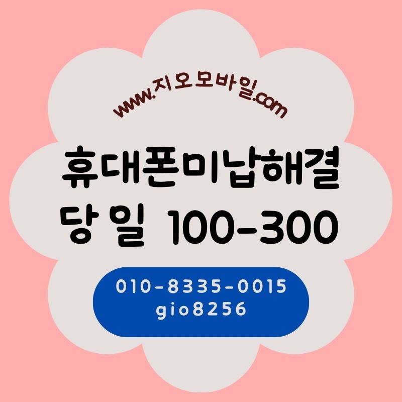 가개통미납해결