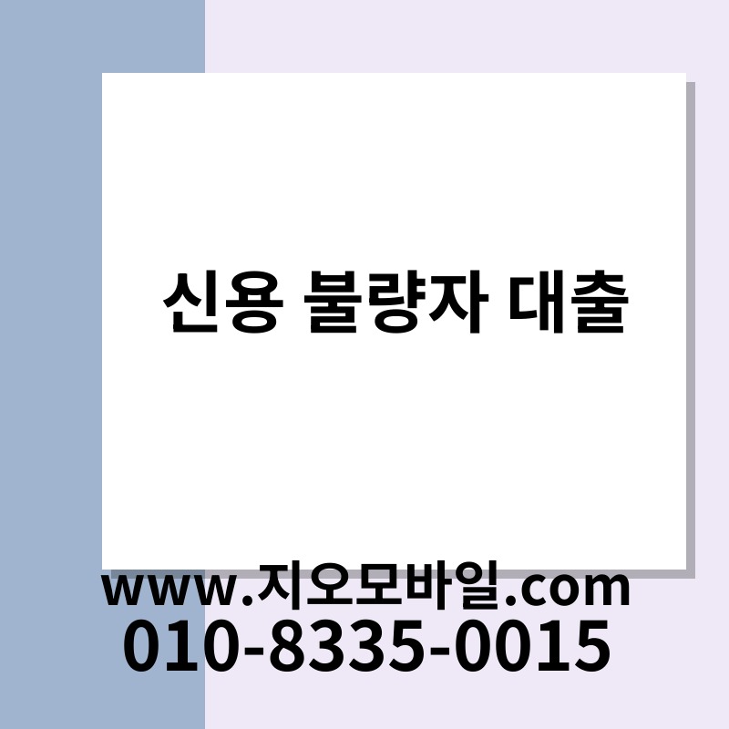 신용 불량자 대출