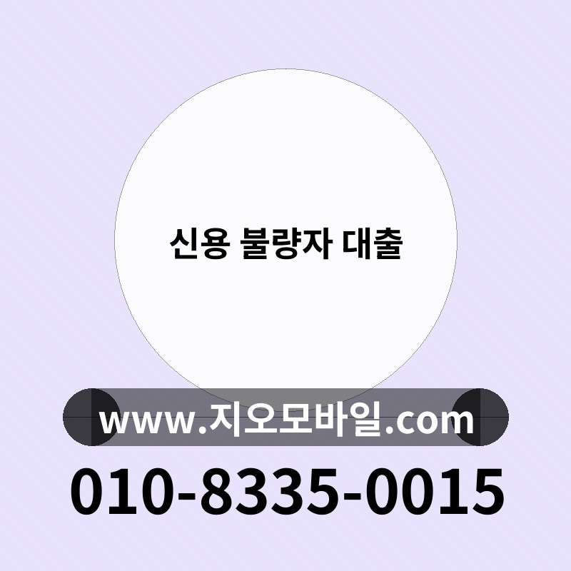 신용 불량자 대출