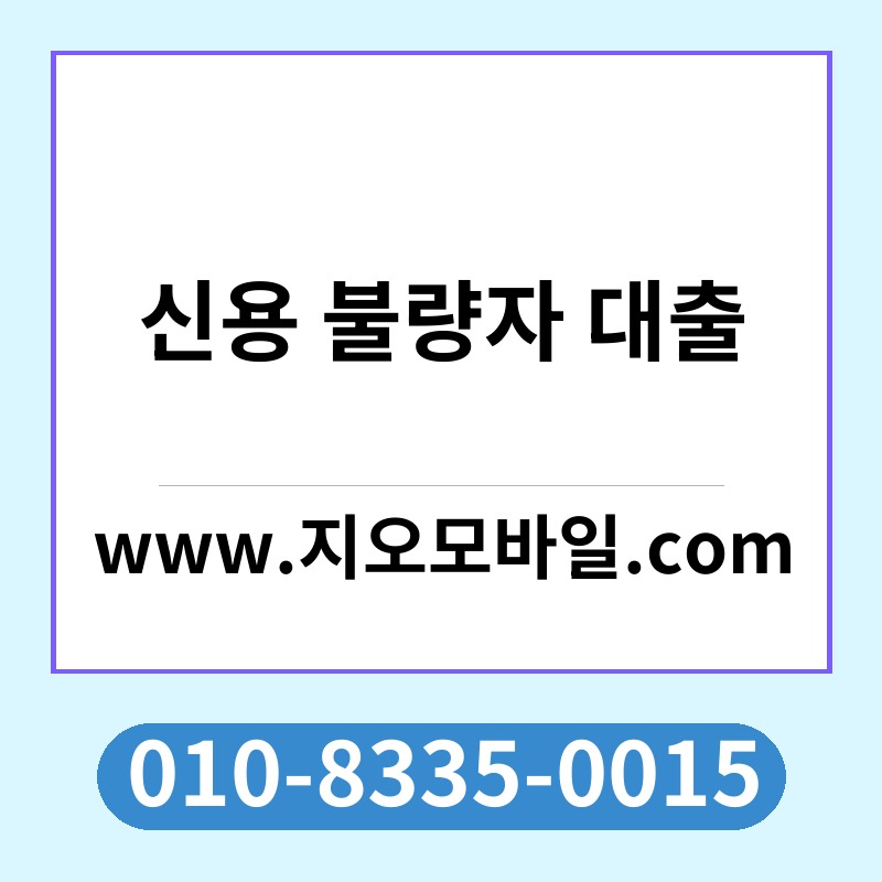 신용 불량자 대출