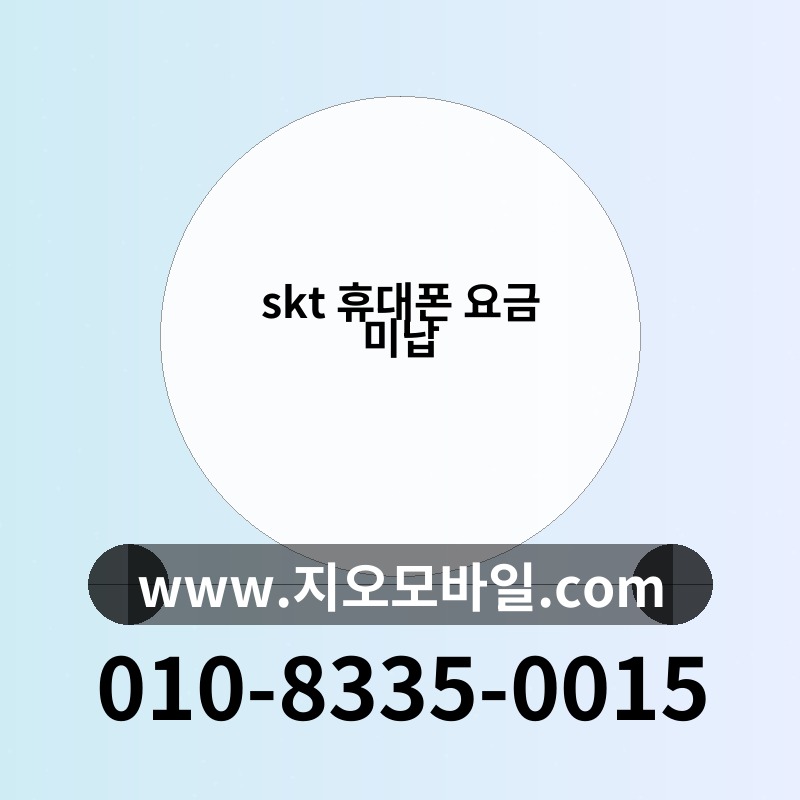 skt 휴대폰 요금 미납