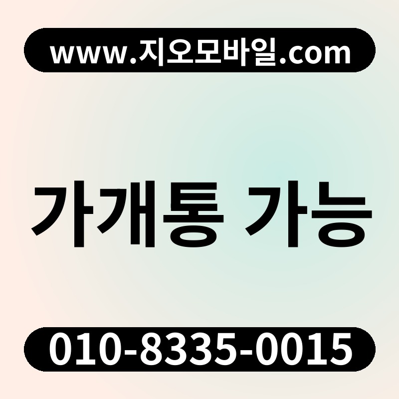 가개통 가능