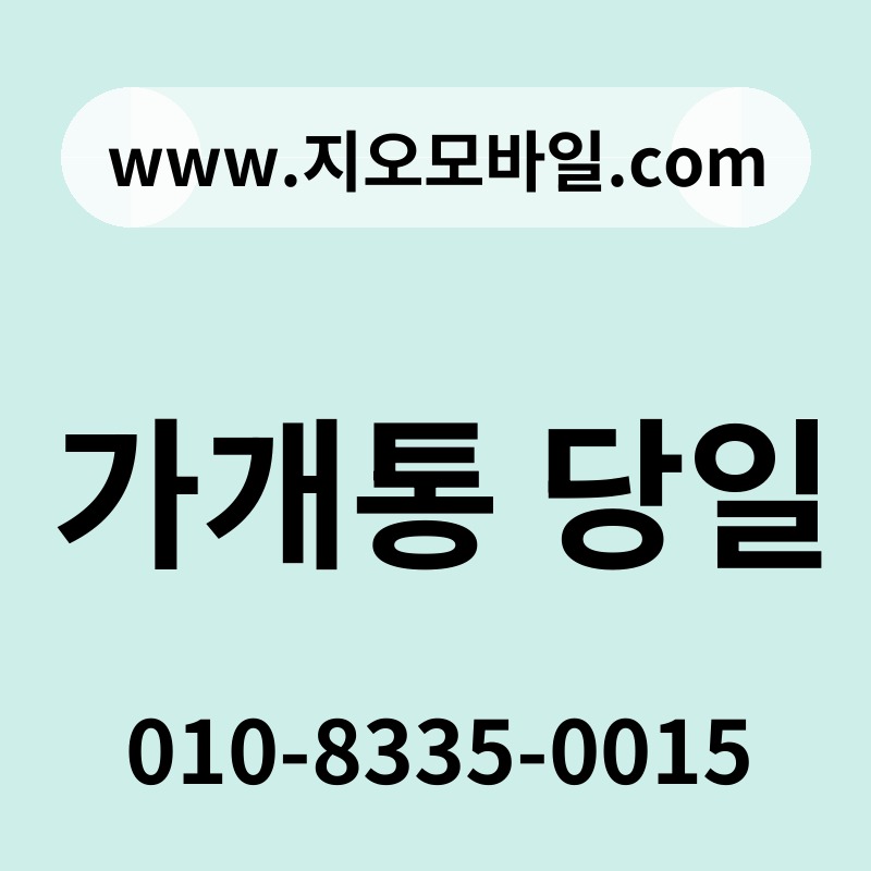 가개통 당일