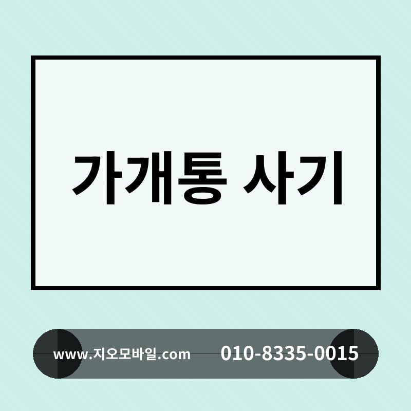 가개통 사기