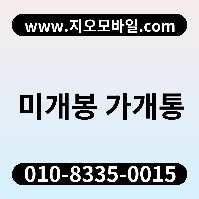 미개봉 가개통