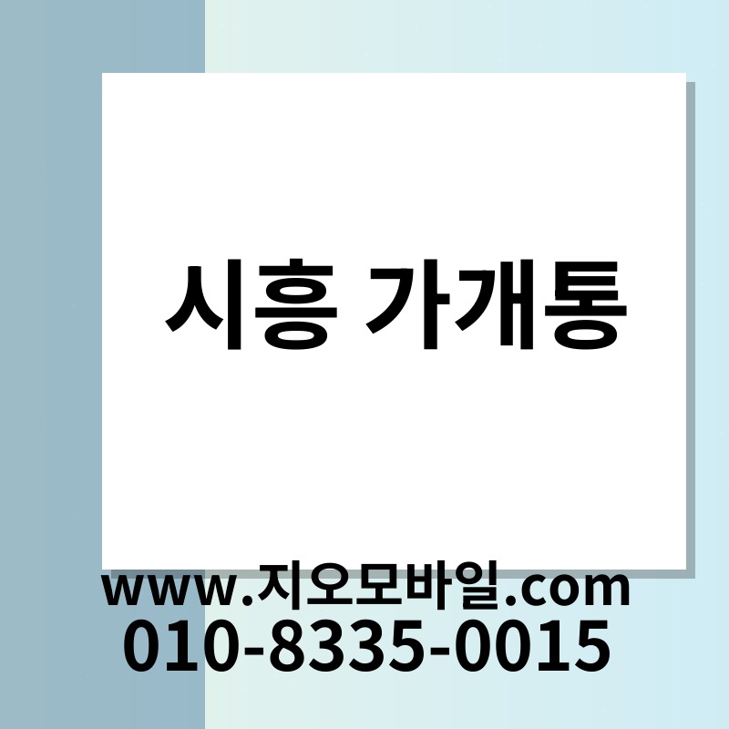 시흥 가개통