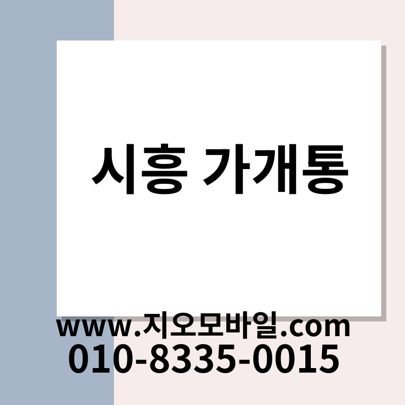 시흥 가개통