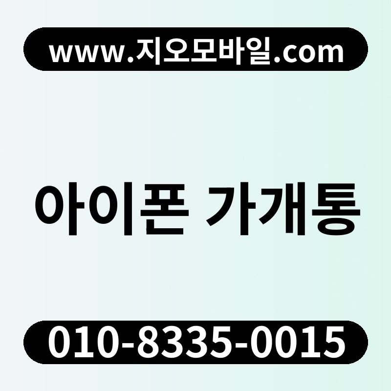 아이폰 가개통