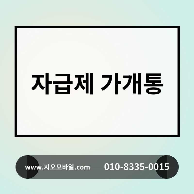 자급제 가개통