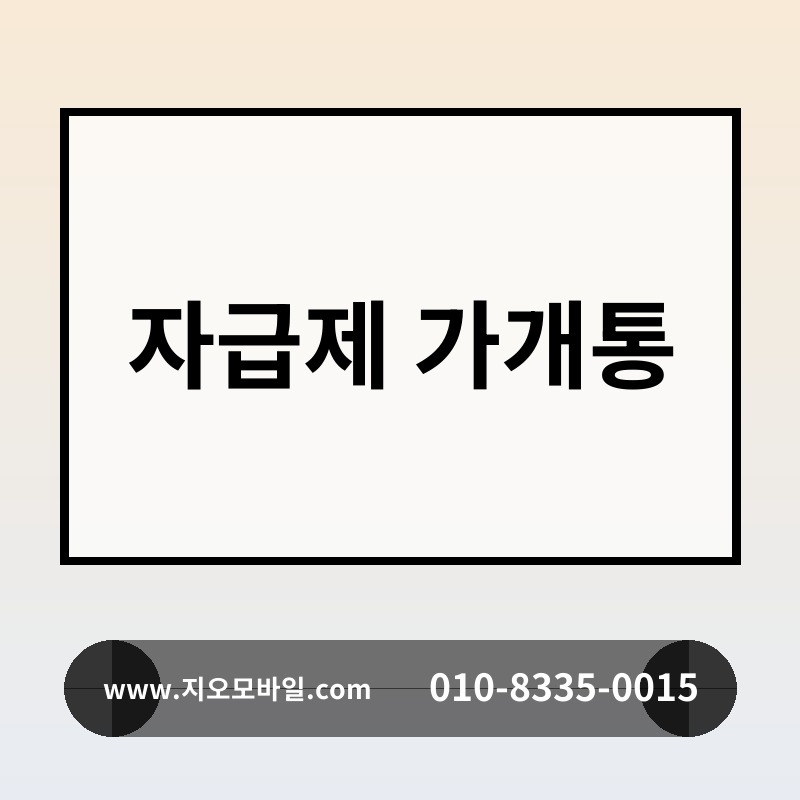 자급제 가개통
