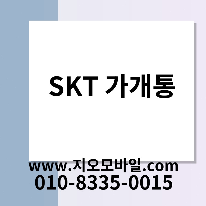 SKT 가개통