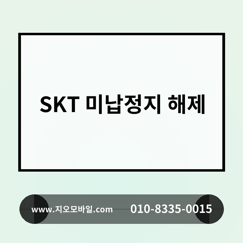 SKT 미납정지 해제
