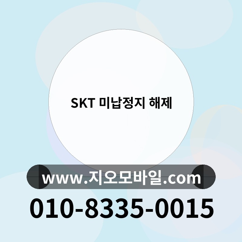 SKT 미납정지 해제