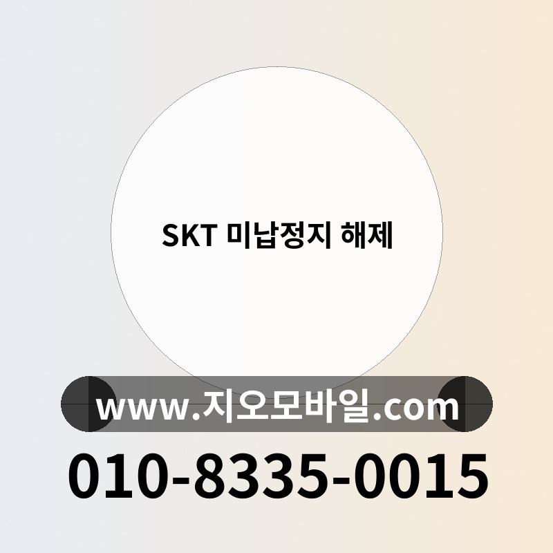 SKT 미납정지 해제