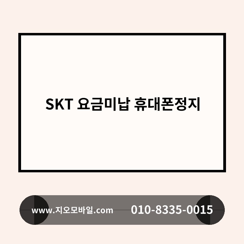 SKT 요금미납 휴대폰정지