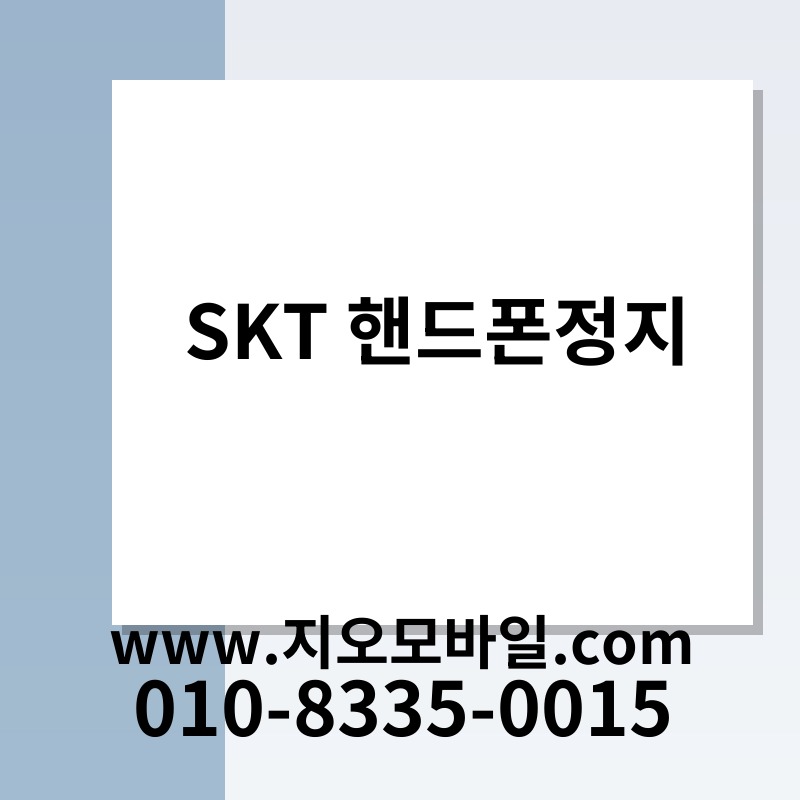 SKT 핸드폰정지