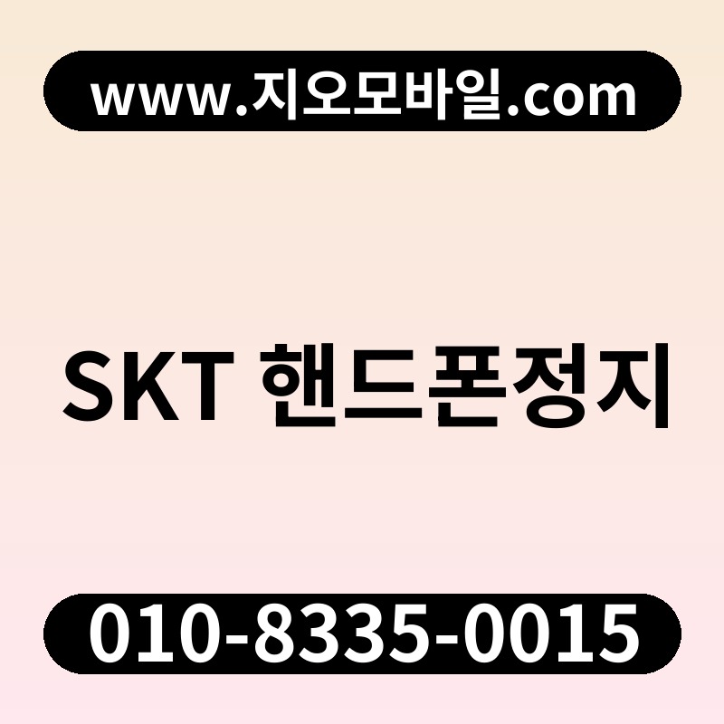 SKT 핸드폰정지