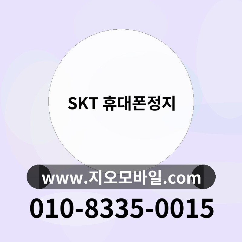 SKT 휴대폰정지