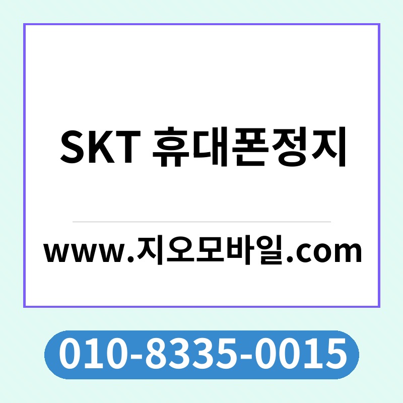 SKT 휴대폰정지