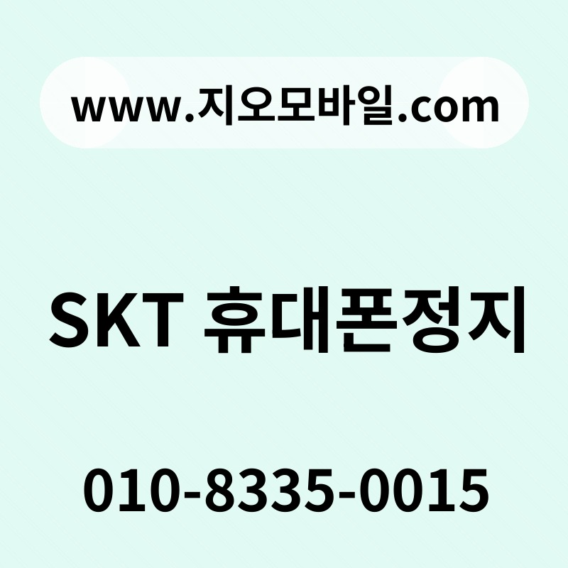 SKT 휴대폰정지