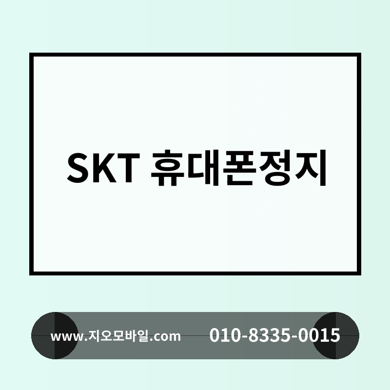 SKT 휴대폰정지