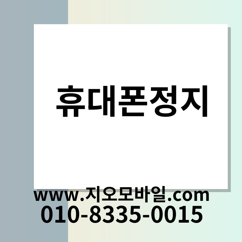 휴대폰정지