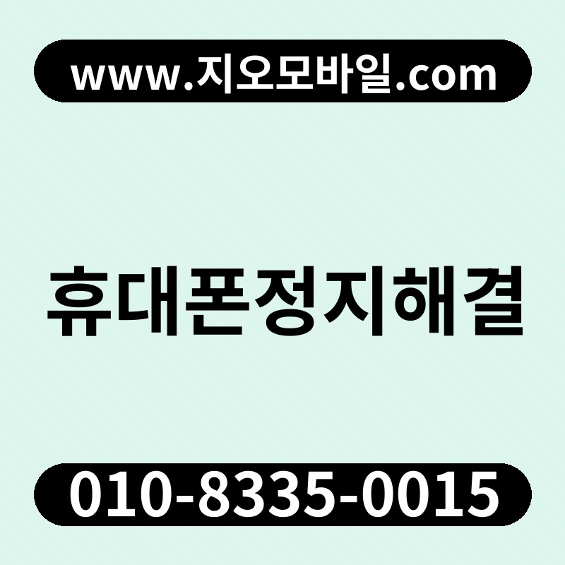 휴대폰정지해결