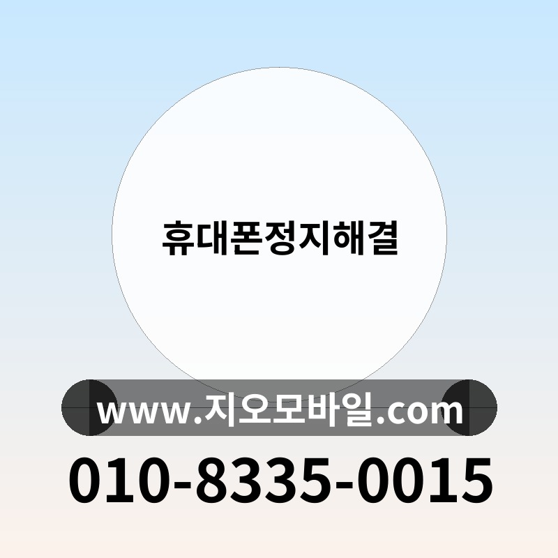 휴대폰정지해결