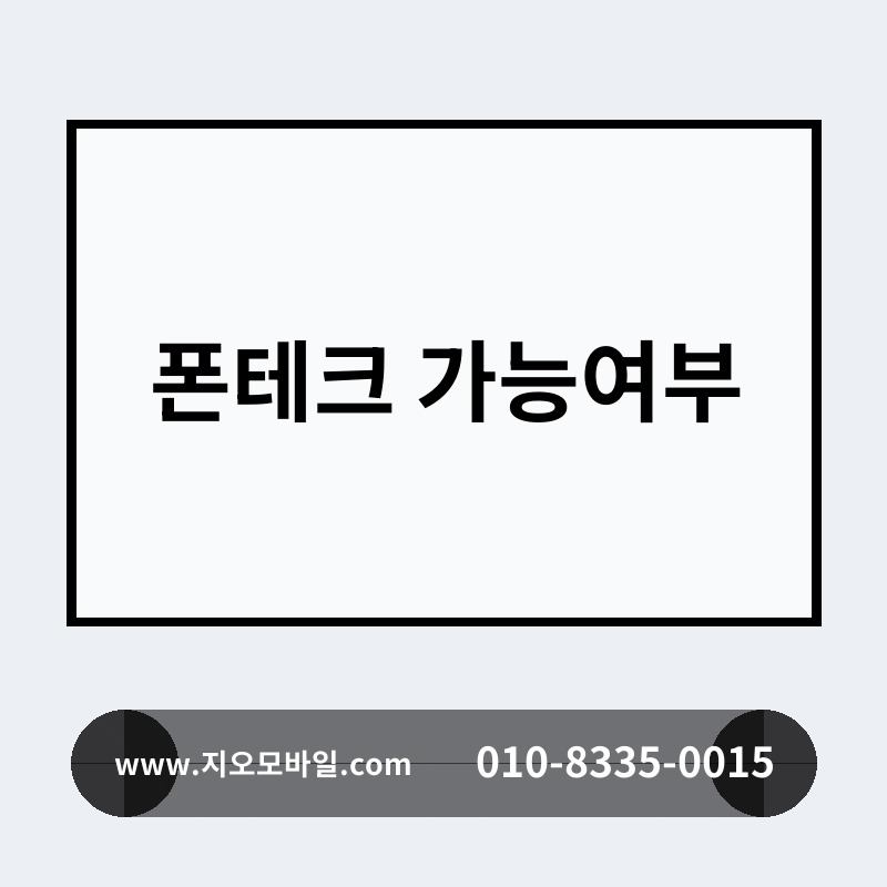 폰테크 가능여부