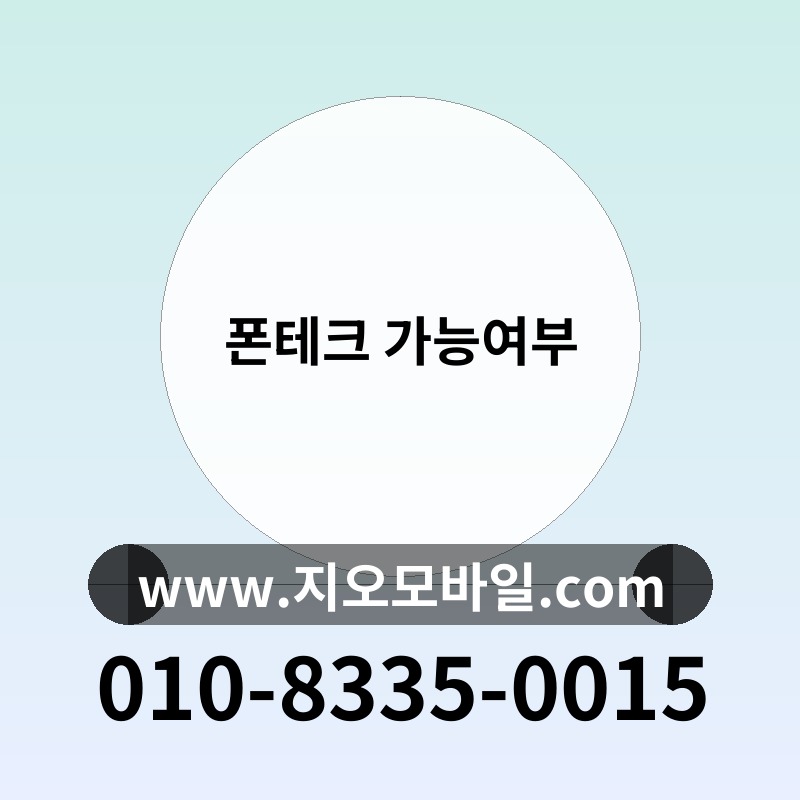 폰테크 가능여부