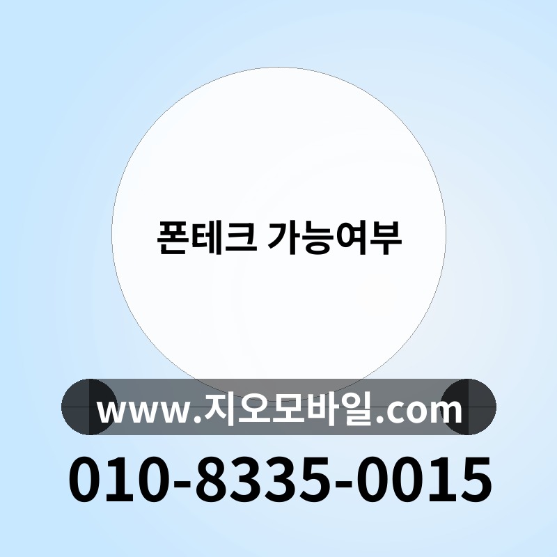 폰테크 가능여부