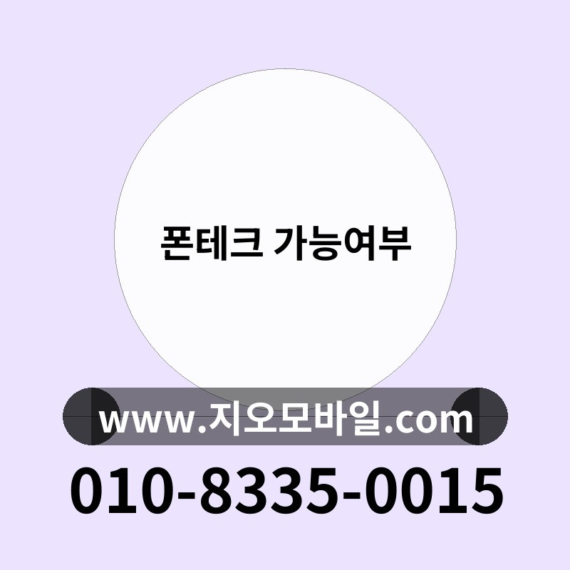 폰테크 가능여부
