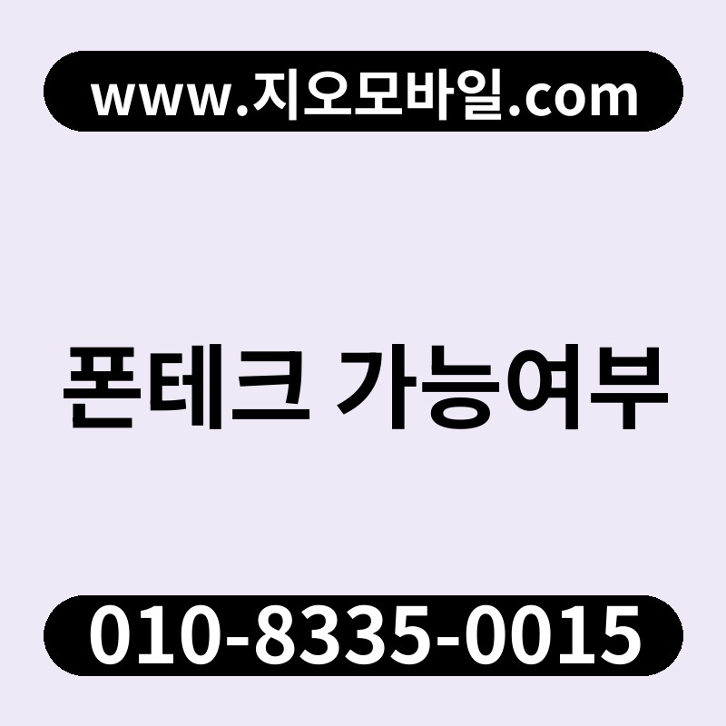 폰테크 가능여부