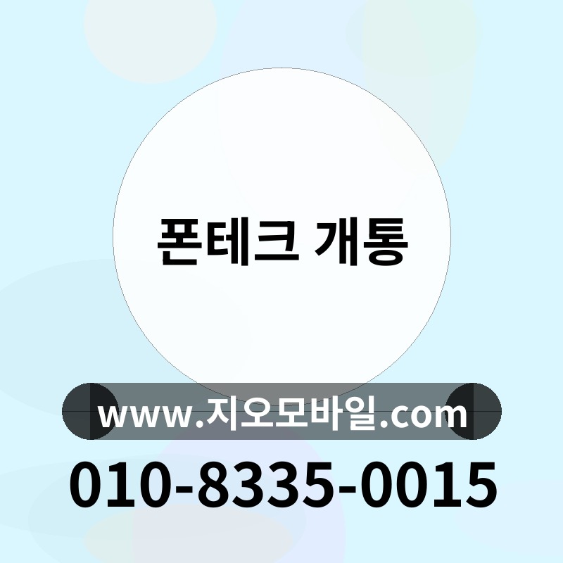 폰테크 개통