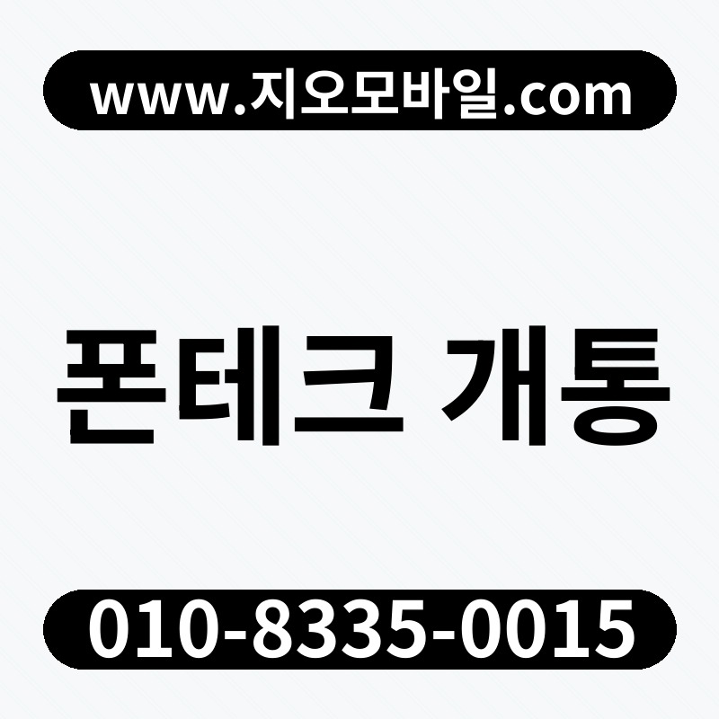 폰테크 개통