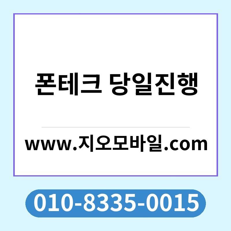 폰테크 당일진행