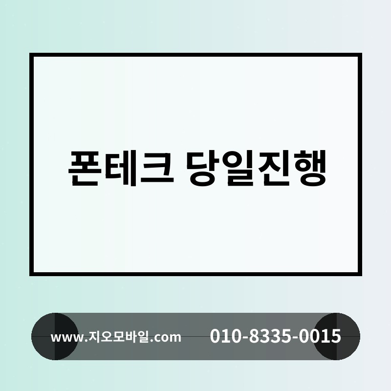 폰테크 당일진행