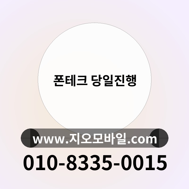 폰테크 당일진행