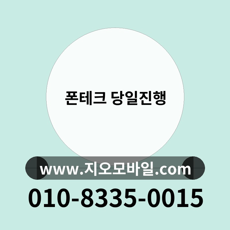 폰테크 당일진행