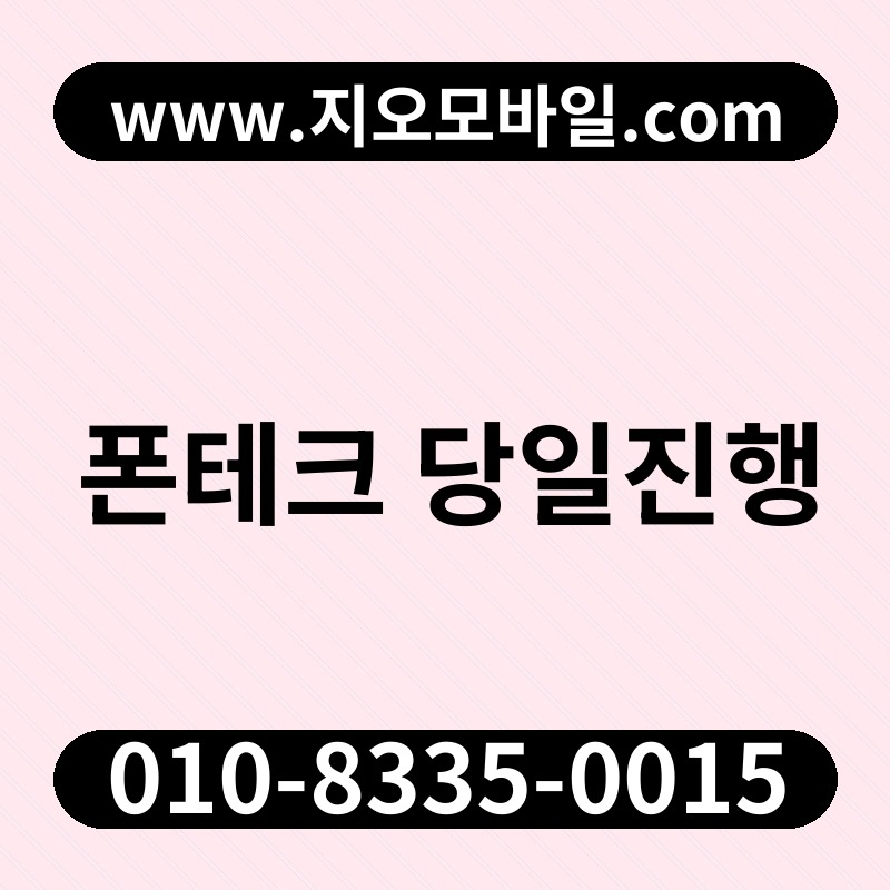 폰테크 당일진행