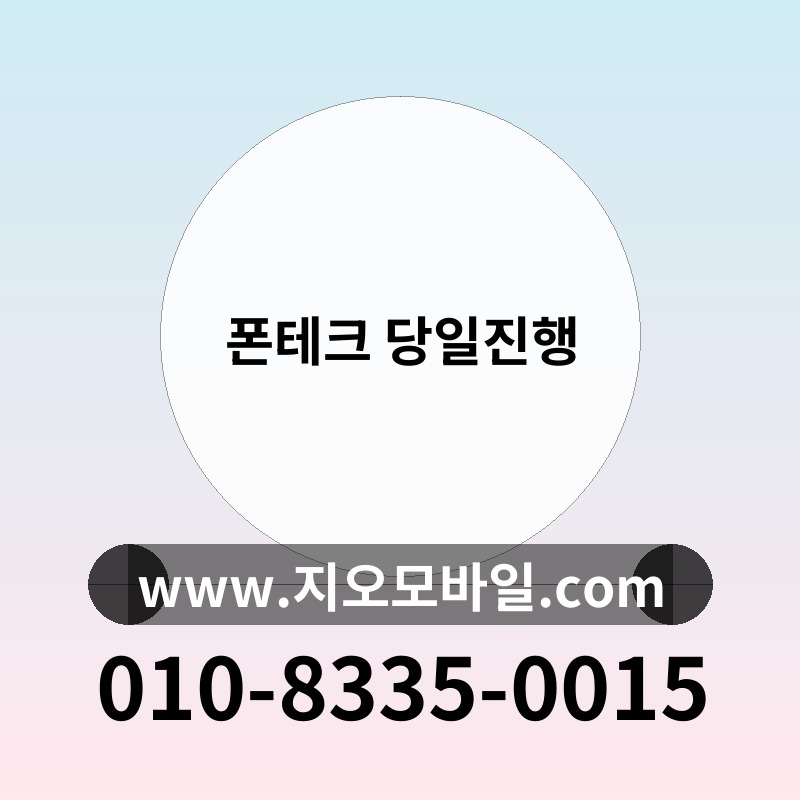 폰테크 당일진행