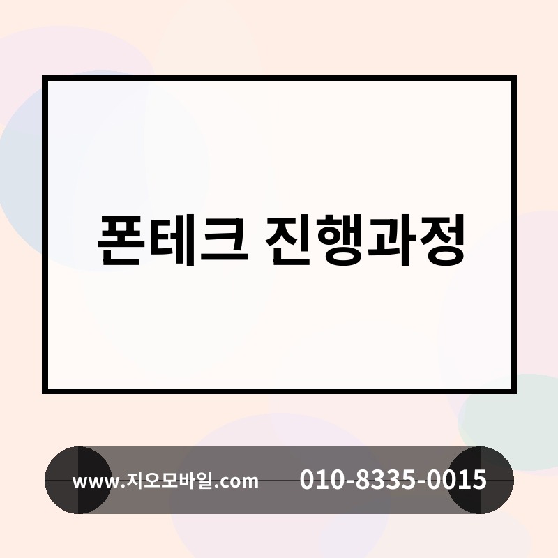폰테크 진행과정