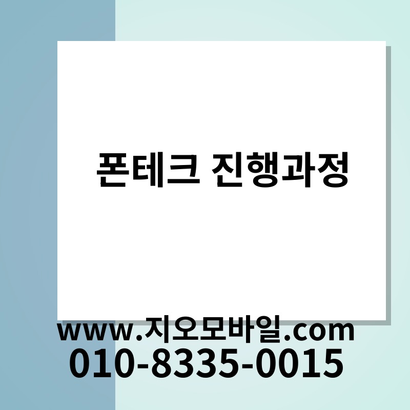 폰테크 진행과정