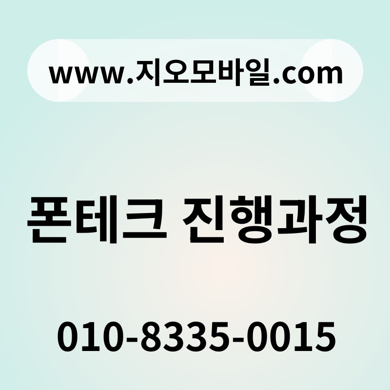 폰테크 진행과정