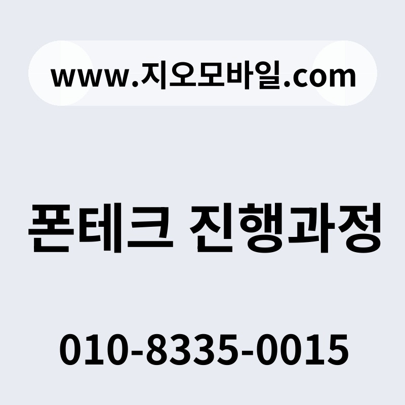 폰테크 진행과정