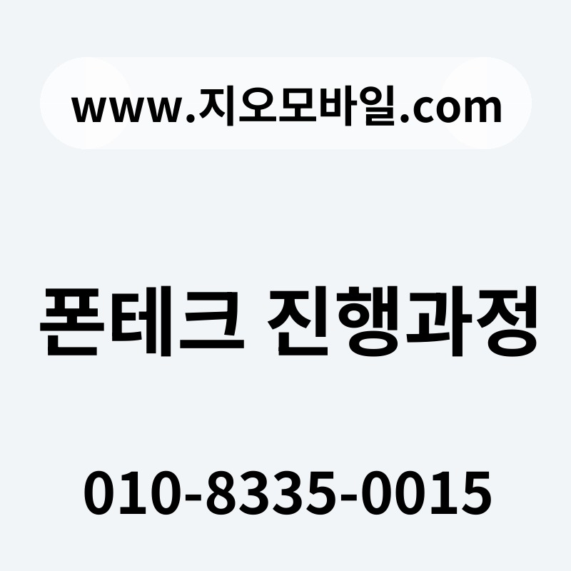 폰테크 진행과정