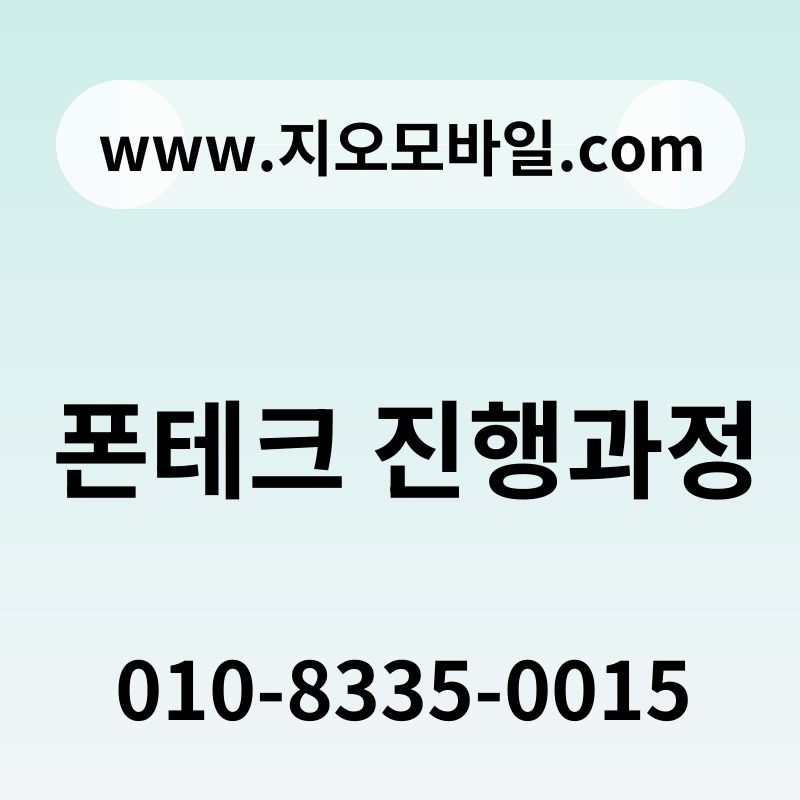 폰테크 진행과정